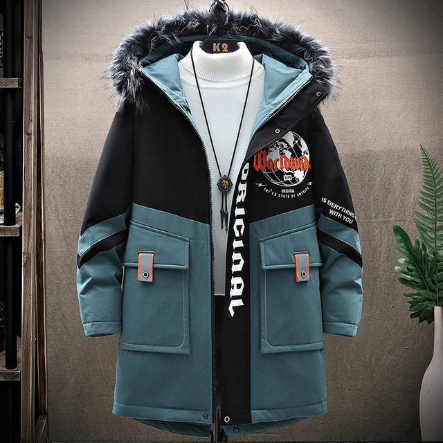 Padded Winter Warm Jacket Youth Fashion Trend Popular Logo Casual Coats - Starttech Online Market