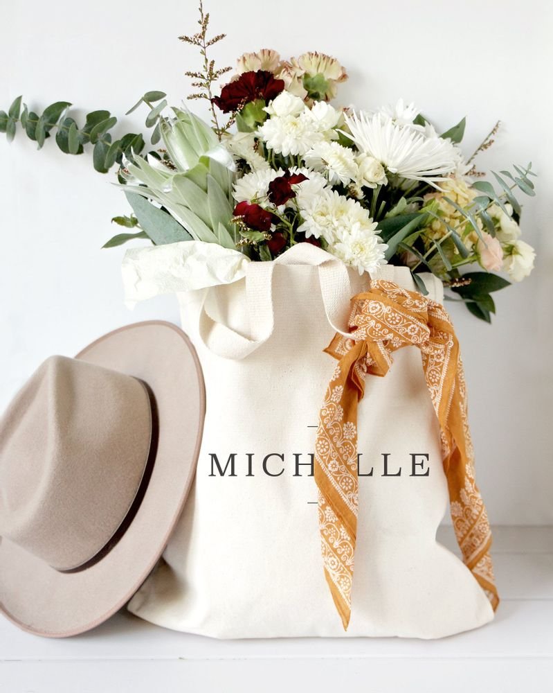Personalized Modern Name Cotton Canvas Tote Bag - Starttech Online Market