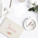 Personalized Name Colored Floral Cosmetic Bag and Travel Make Up Pouch - Starttech Online Market