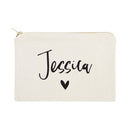Personalized Name Heart Cosmetic Bag and Travel Make Up Pouch - Starttech Online Market