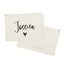 Personalized Name Heart Cosmetic Bag and Travel Make Up Pouch - Starttech Online Market