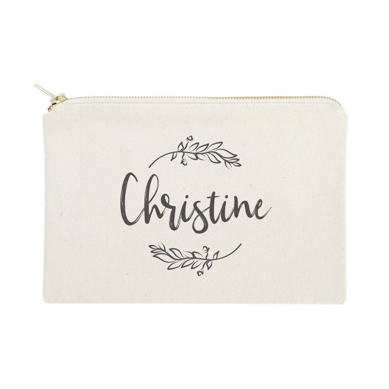 Personalized Name with Vine Cosmetic Bag and Travel Make Up Pouch - Starttech Online Market