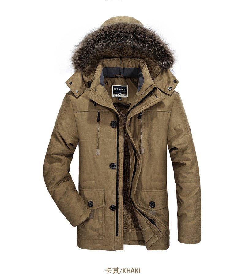 Plus Size L - 6XL Winter Down Jacket Men’s Parka New Warm Windbreak Thick Velvet Loose Leisure Original Brand AFS JEEP Clothes - Starttech Online Market