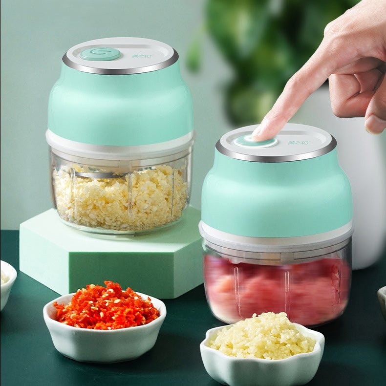Portable Electric Mini Garlic Cutter Masher Vegetable Fruit Meat Food Chopper Grinder - Starttech Online Market
