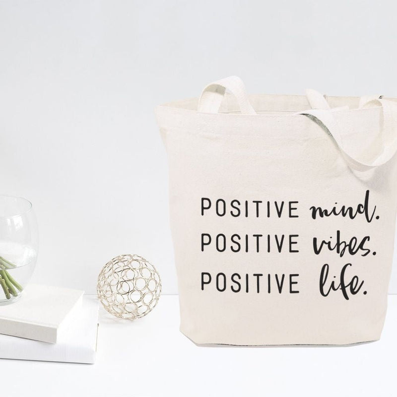 Positive Mind. Positive Vibes. Positive Life. Tote Bag - Starttech Online Market