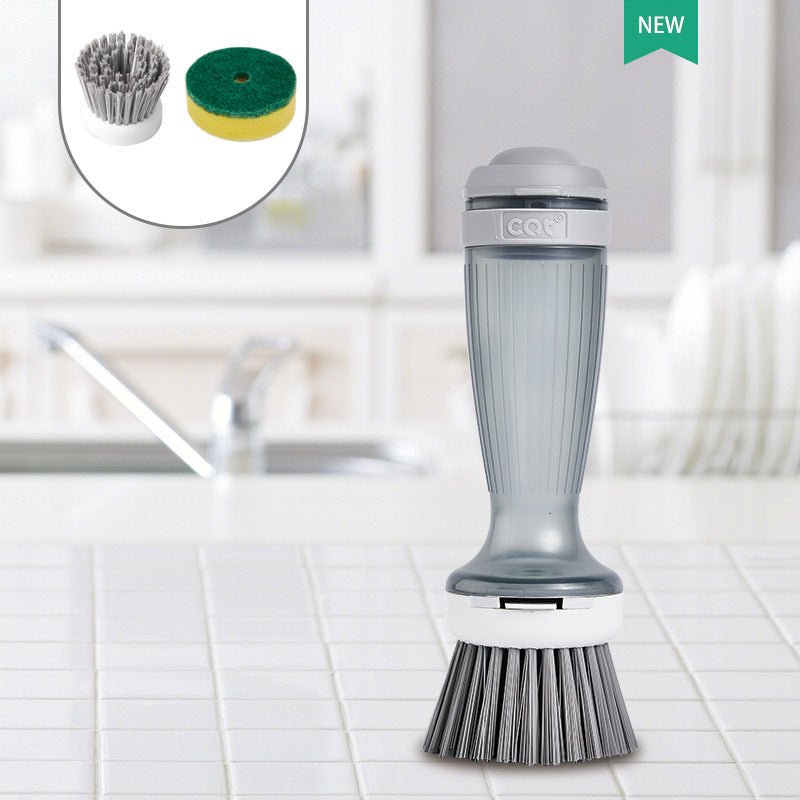 Pot Brush Dish Brush Dish Scrub Brush With Soap Dispenser For Dishes Kitchen Sink Pot Pan Scrubbing 1 Brush 2 Refills - Starttech Online Market