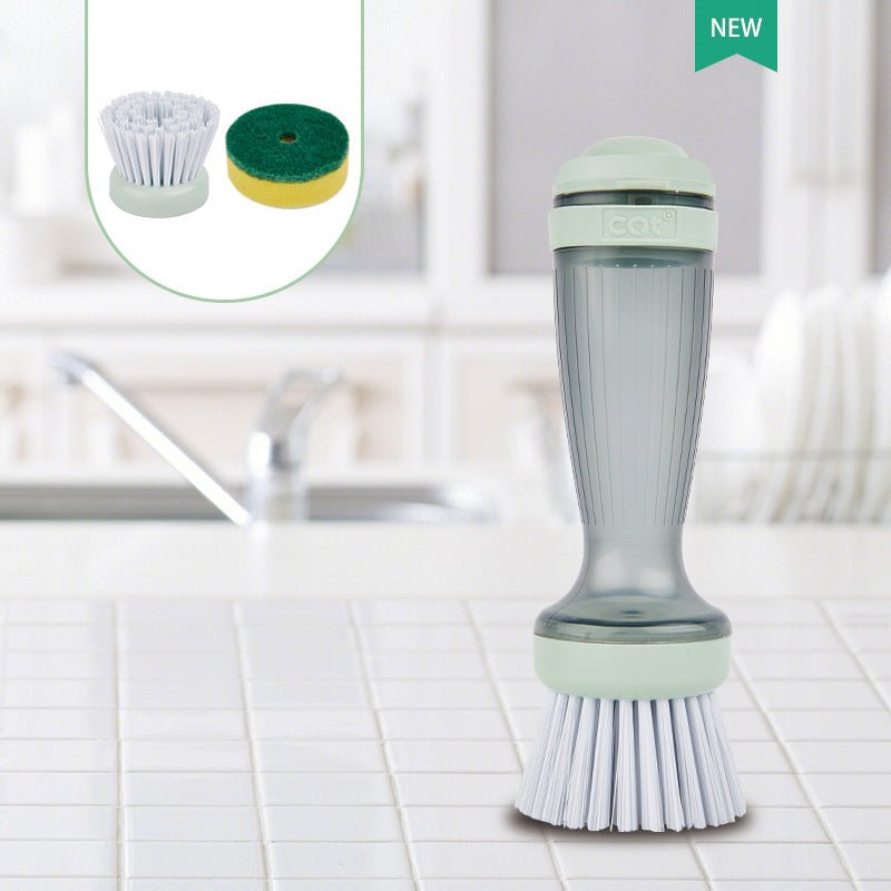 Pot Brush Dish Brush Dish Scrub Brush With Soap Dispenser For Dishes Kitchen Sink Pot Pan Scrubbing 1 Brush 2 Refills - Starttech Online Market