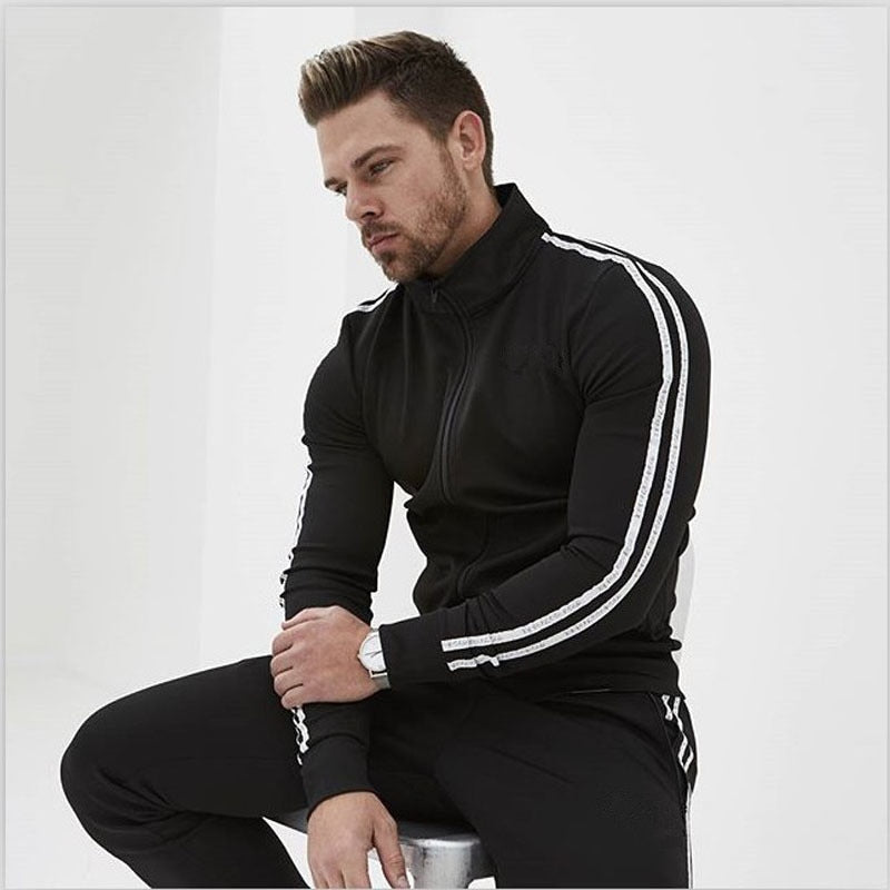 Print Men Sport Set Spring Tracksuit long Sleeve Hoodie Sweatshirt GYM Fitness Pants Workout Running Suit - Starttech Online Market