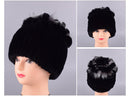 Raglaido Fur Hats for Women Winter Real Rex Rabbit Hat floral kniting female warm snow caps ladies elegant princess hat LQ11299 - Starttech Online Market