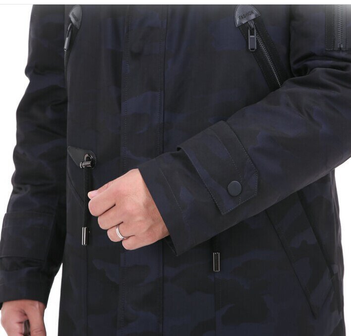 Real Fur Parka Men Winter Jacket Real Raccoon Fur Natural Raccoon Hooded Long Coats Male Military Camouflage Jackets Clothing - Starttech Online Market