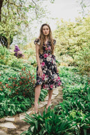 Romy Wrap Dress | Black Floral - Starttech Online Market