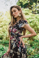 Romy Wrap Dress | Black Floral - Starttech Online Market