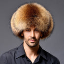 Russian Men Lamb leather bomber Faux Raccoon Fur hat winter hats with earmuffs trapper earflap Ski Outdoor cap man black hat - Starttech Online Market