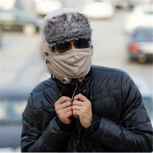 Russian Ushanka Sherpa Cossack Fur Warm Winter Ski Showerproof Bomber Hat With Pocket Warm Caps Hat - Starttech Online Market
