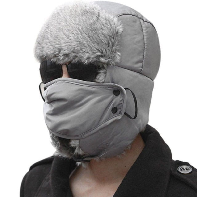 Russian Ushanka Sherpa Cossack Fur Warm Winter Ski Showerproof Bomber Hat With Pocket Warm Caps Hat - Starttech Online Market