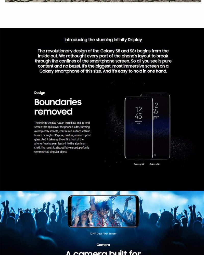 Samsung Galaxy S8 Plus SM-G955U 4GB RAM 64GB ROM Octa Core 6.2" display Android Fingerprint Smartphone - Starttech Online Market