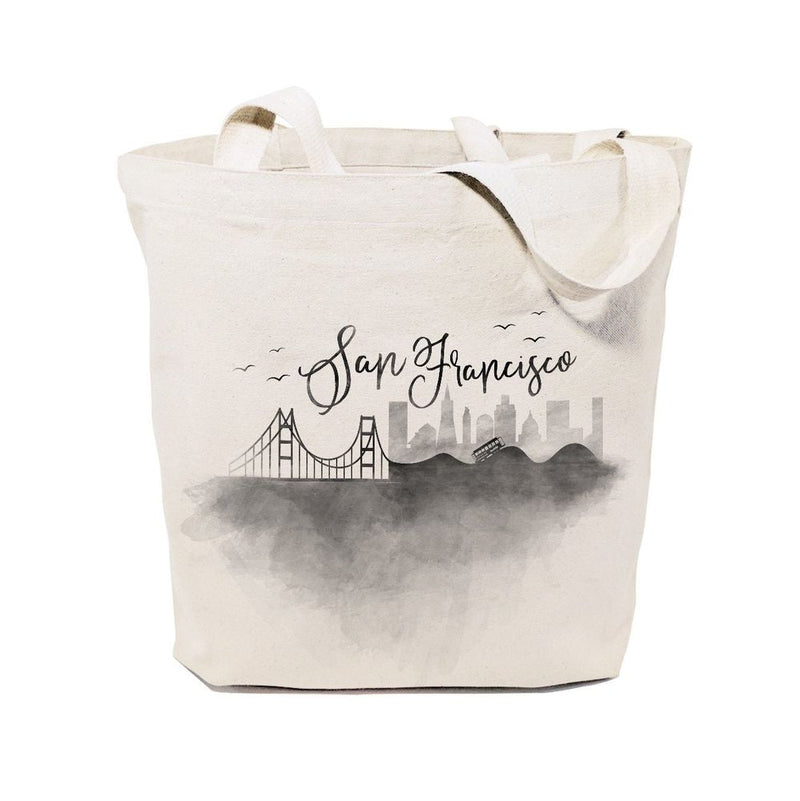 San Francisco Cityscape Cotton Canvas Tote Bag - Starttech Online Market