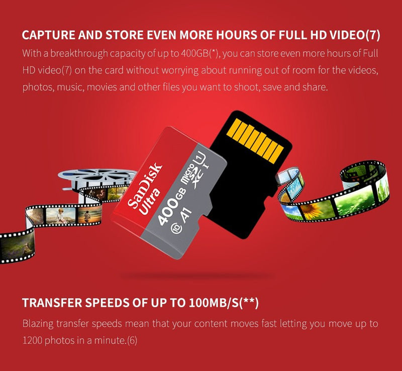 SanDisk A1 Memory Card 256GB 200GB 128GB 64GB 98MB/S 32GB 16GB Micro sd card Class10 UHS-1 flash card Memory Microsd TF/SD Card - Starttech Online Market
