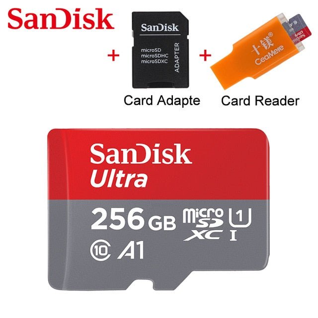 SanDisk A1 Memory Card 256GB 200GB 128GB 64GB 98MB/S 32GB 16GB Micro sd card Class10 UHS-1 flash card Memory Microsd TF/SD Card - Starttech Online Market