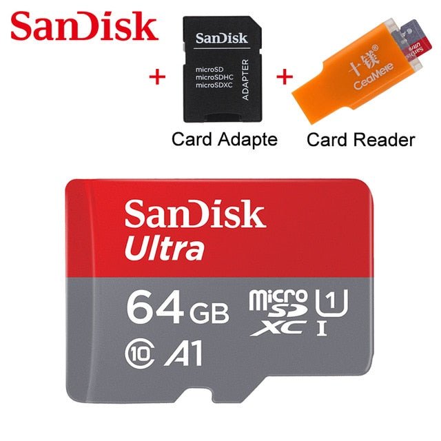 SanDisk A1 Memory Card 256GB 200GB 128GB 64GB 98MB/S 32GB 16GB Micro sd card Class10 UHS-1 flash card Memory Microsd TF/SD Card - Starttech Online Market