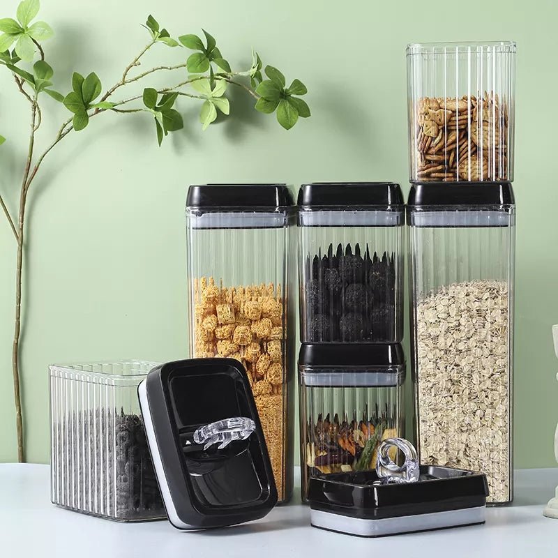 Set Of 5 Corrugated Kitchen Seal Jars - Starttech Online Market