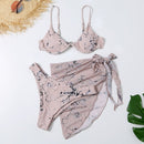 Sexy Leopard Print Split Swimsuit Women s Three piece Set - Starttech Online Market