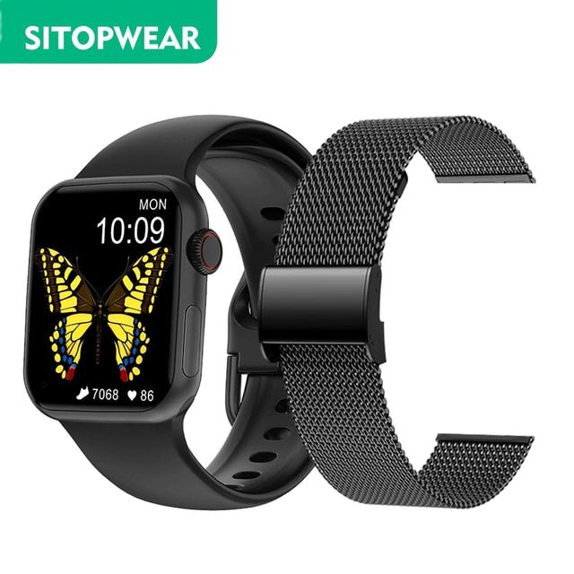 SitopWear Unisex Smart Watch 2022 Wireless Charging Smartwatch Bluetooth Calls Fitness Bracelet - Starttech Online Market