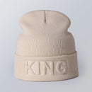 Solid color embossed knitted hat - Starttech Online Market