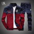 Sporting Suit Sweatshirt & Sweatpants Men's 2 Pieces Sets Slim Tracksuit - Starttech Online Market