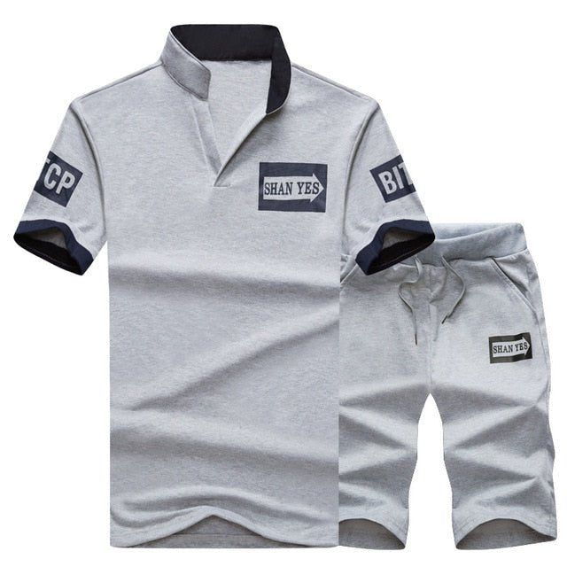 Sporting Suit Sweatshirt & Sweatpants Men's 2 Pieces Sets Slim Tracksuit - Starttech Online Market