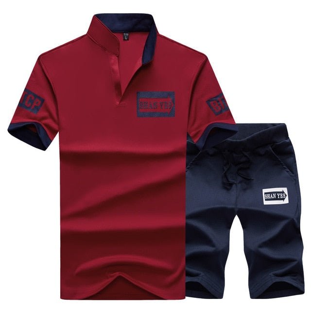 Sporting Suit Sweatshirt & Sweatpants Men's 2 Pieces Sets Slim Tracksuit - Starttech Online Market