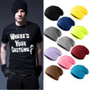 Spring Autumn Turban Cap Casual Unisex Hip-Hop Solid Color Knit Beanie Hats For Women Men - Starttech Online Market