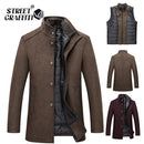 STG Men Brand Winter Warm Jacket Fashion Windproof Coat With Slim Adjustable Vest - Starttech Online Market
