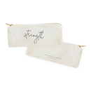 Strength Cotton Canvas Pencil Case and Travel Pouch - Starttech Online Market
