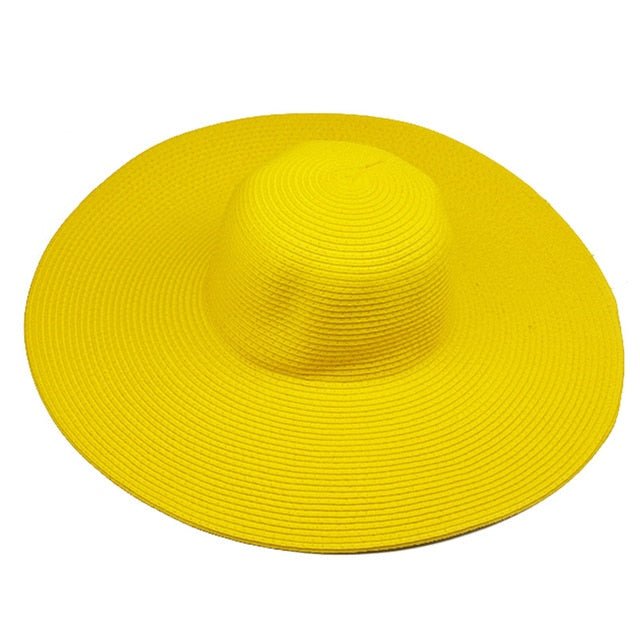Summer Fashion Floppy Straw Hats Casual Vacation Travel Wide Brimmed Foldable Beach Hats For Women - Starttech Online Market
