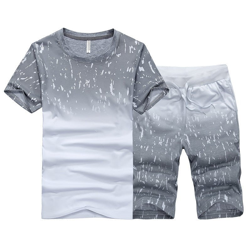Summer New Men's Set Short Casual Suits Sportswear Mens Clothing Man Two Pieces Fashion Print Sets Male sweatshirt Men Brand 4XL - Starttech Online Market
