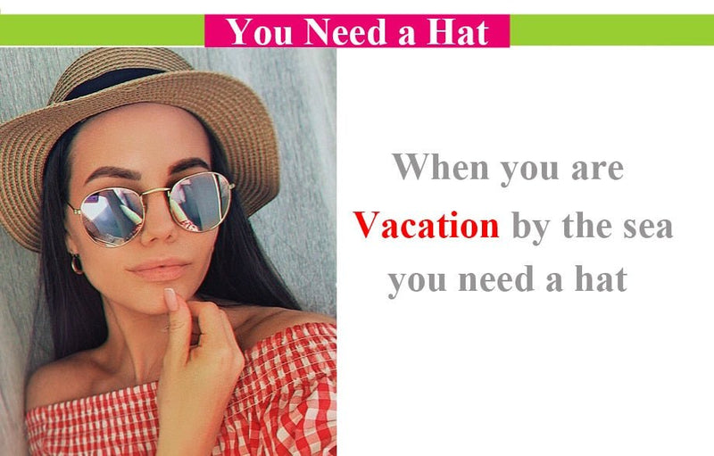 Summer Parent-Child Beach Hat Female Casual Panama Hat Lady Brand Women Flat brim Bowknot Straw Cap Girls Sun Hat - Starttech Online Market