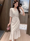 Super Fairy White Fishtail Dress Temperament - Starttech Online Market