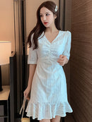 Super Fairy White Fishtail Dress Temperament - Starttech Online Market