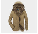 The New Winter Jacket Middle age Men Plus Thick Warm Casual Hooded Coat - Starttech Online Market