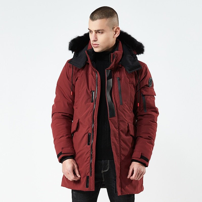 Thick Cotton Padded Down Warm Coat Autumn Fur Hooded Winter Jacket - Starttech Online Market