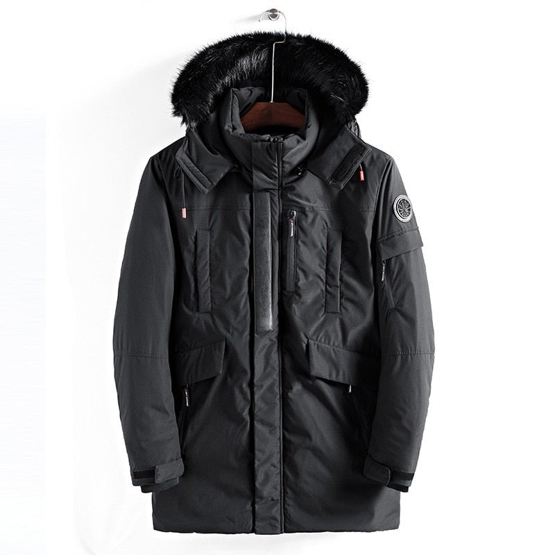Thick Cotton Padded Down Warm Coat Autumn Fur Hooded Winter Jacket - Starttech Online Market