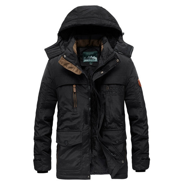 Thick Padded Parka Men Winter Jacket New Fashion Hooded Coat Multi-pocket Warm Outerwear Plus Size 5XL 6XL Male Casual Clothing - Starttech Online Market