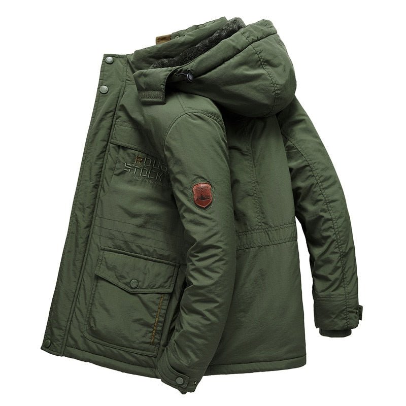 Thick Padded Parka Men Winter Jacket New Fashion Hooded Coat Multi-pocket Warm Outerwear Plus Size 5XL 6XL Male Casual Clothing - Starttech Online Market
