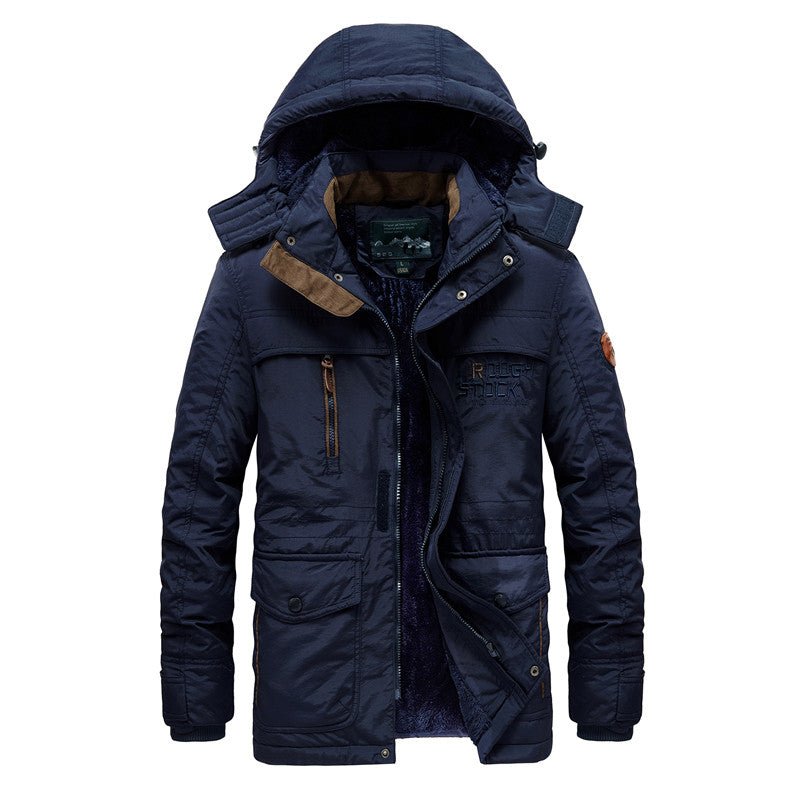 Thick Padded Parka Men Winter Jacket New Fashion Hooded Coat Multi-pocket Warm Outerwear Plus Size 5XL 6XL Male Casual Clothing - Starttech Online Market