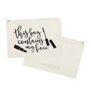 This Bag Contains My Face Cotton Canvas Cosmetic Bag - Starttech Online Market