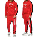 Two Piece Men Outfits Winter Warm Tracksuit Jordan Hoodie Sweatpants Velvet Jogging Set - Starttech Online Market