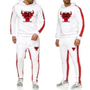 Two Piece Men Outfits Winter Warm Tracksuit Jordan Hoodie Sweatpants Velvet Jogging Set - Starttech Online Market