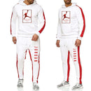 Two Piece Men Outfits Winter Warm Tracksuit Jordan Hoodie Sweatpants Velvet Jogging Set - Starttech Online Market