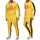 Two Piece Men Outfits Winter Warm Tracksuit Jordan Hoodie Sweatpants Velvet Jogging Set - Starttech Online Market